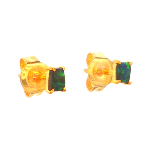 Boulder Opal Earrings set in Gold Plated Sterling Silver