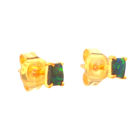 Boulder Opal Earrings set in Gold Plated Sterling Silver