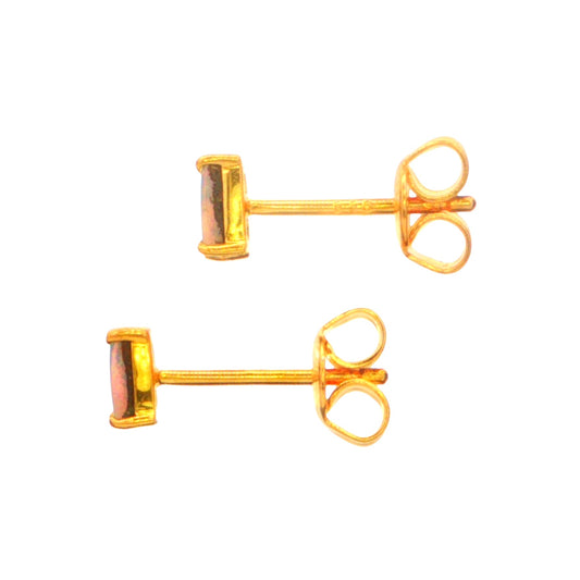 Boulder Opal Earrings set in Gold Plated Sterling Silver