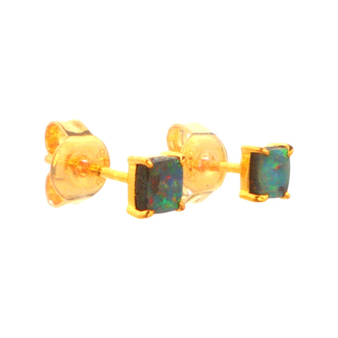 Boulder Opal Earrings set in Gold Plated Sterling Silver
