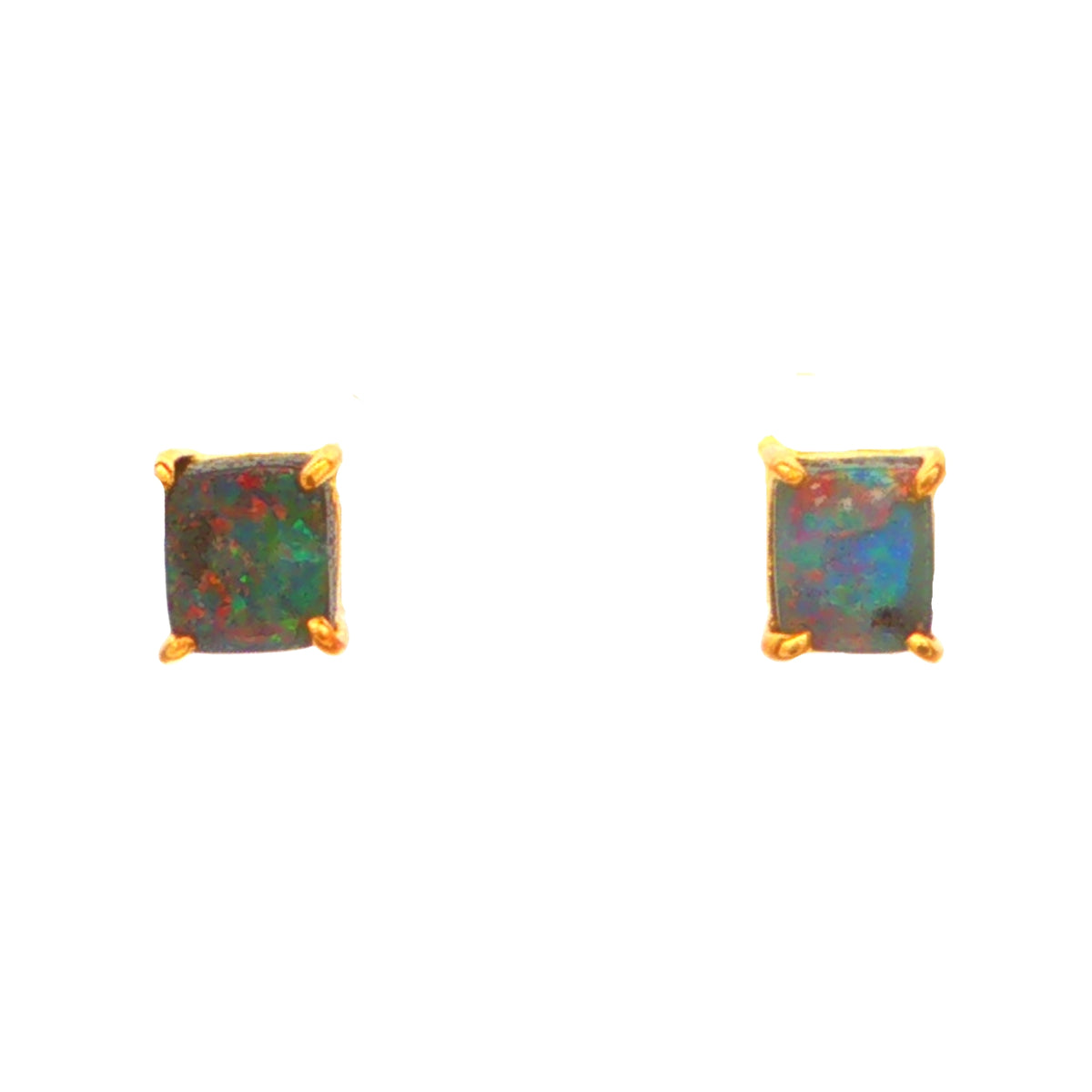 Boulder Opal Earrings set in Gold Plated Sterling Silver