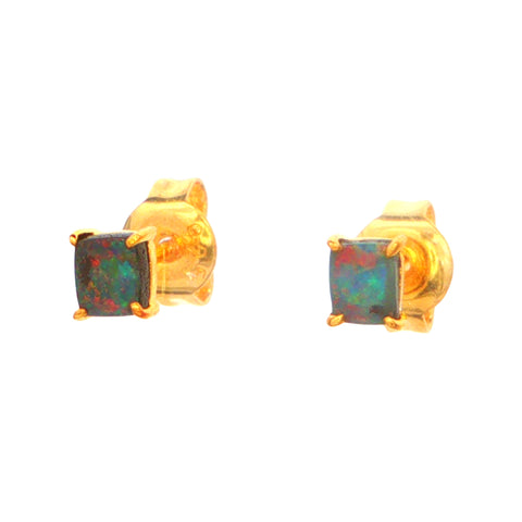 Boulder Opal Earrings set in Gold Plated Sterling Silver