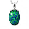 Triplet Opal Pendant in Stainless Steel