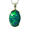 Triplet Opal Pendant in Stainless Steel