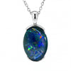 Triplet Opal Pendant in Stainless Steel