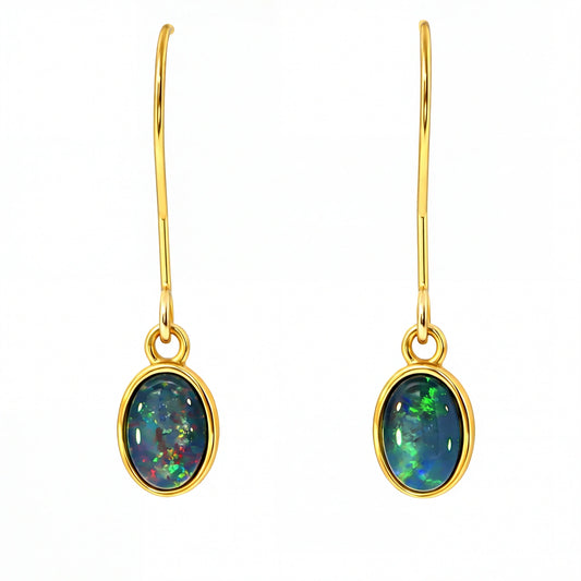 Opal Ring & Earrings Set - Australian Opal Cutters and Pearl Divers
