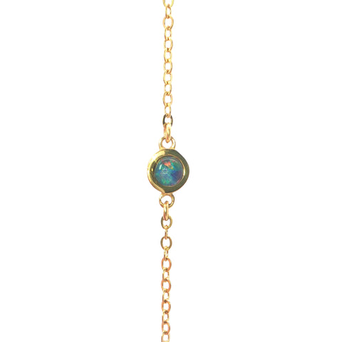 Triplet Opal Bracelet in Gold Plated Stainless Steel