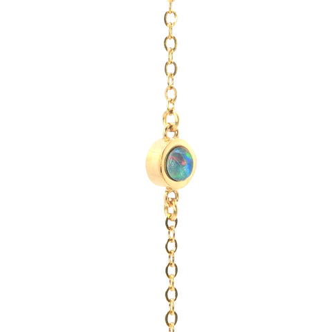 Triplet Opal Bracelet in Gold Plated Stainless Steel