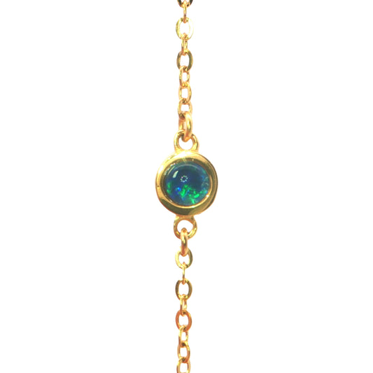 Triplet Opal Bracelet in Gold Plated Stainless Steel
