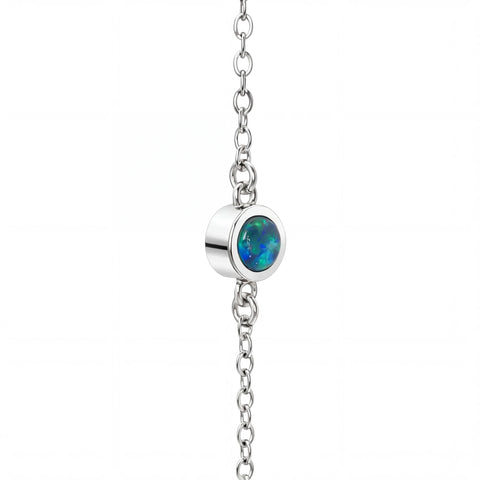 Triplet Opal Bracelet in Stainless Steel - Australian Opal Cutters and Pearl Divers