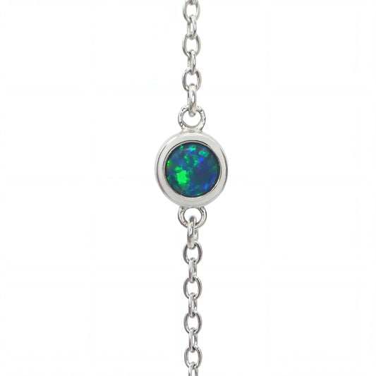 Triplet Opal Bracelet in Stainless Steel - Australian Opal Cutters and Pearl Divers