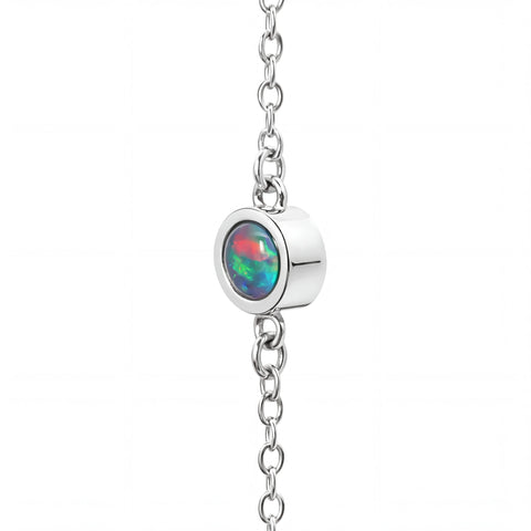 Triplet Opal Bracelet in Stainless Steel - Australian Opal Cutters and Pearl Divers