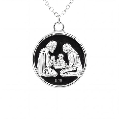 Triplet Opal Nativity Pendant set in 925 Sterling Silver - Multicolour - Australian Opal Cutters and Pearl Divers