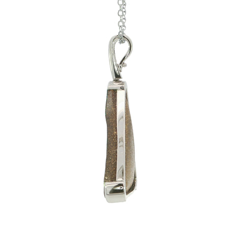 Australian Boulder Opal Pendant in 925 Sterling Silver - Multicolour