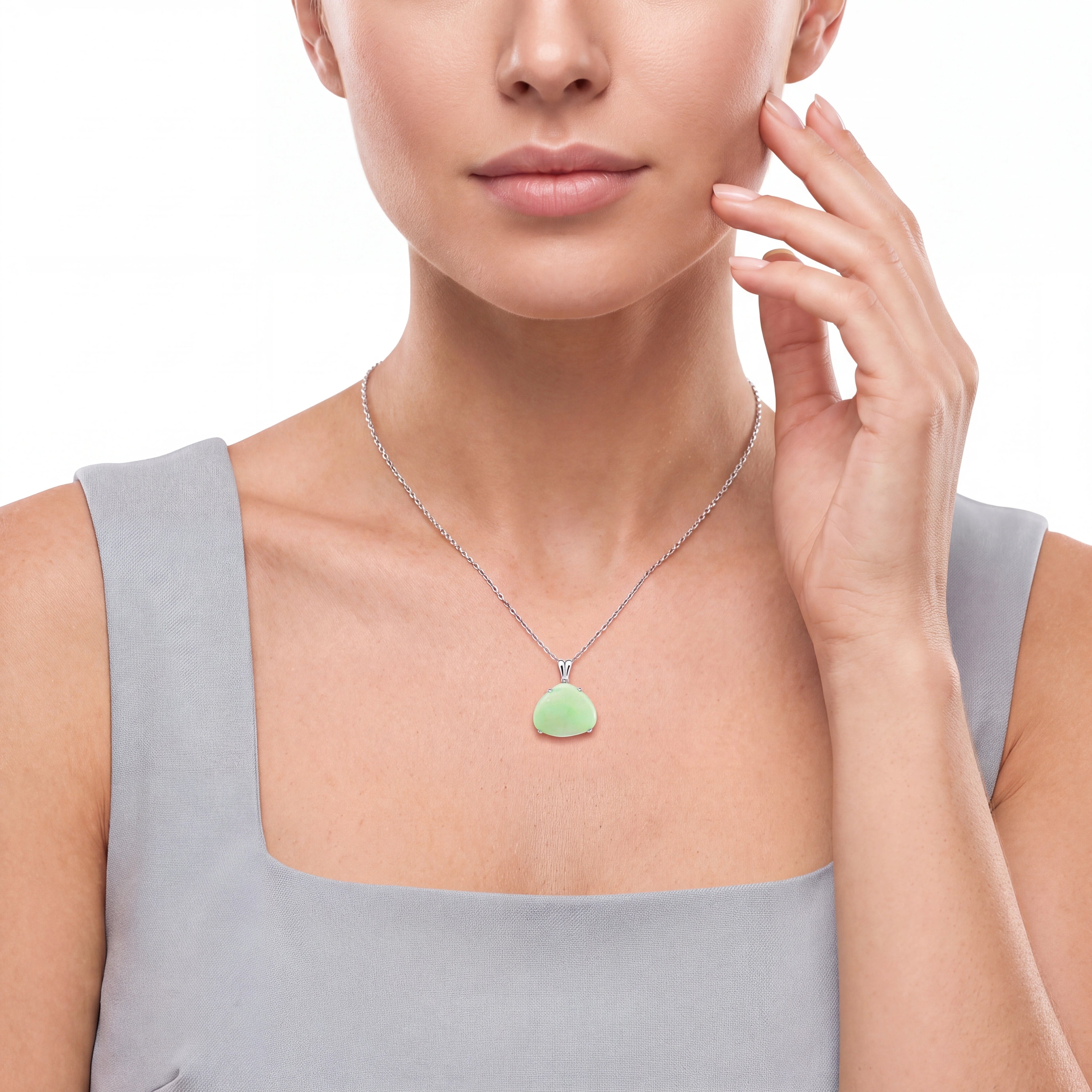 Australian Light Opal Pendant in 925 Sterling Silver - Green-Blue - Australian Opal Cutters and Pearl Divers