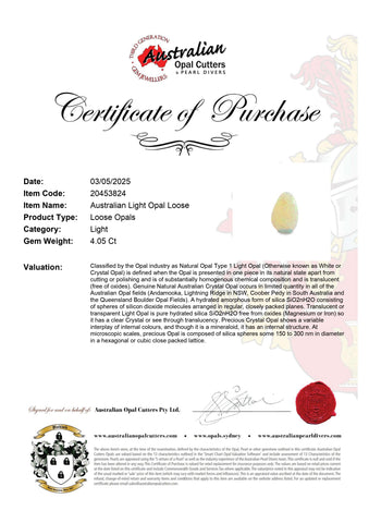 Australian Light Opal Loose