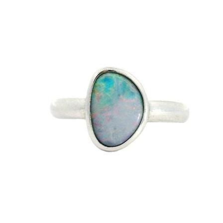 Australian Opal Doublet Ring set in Sterling Silver