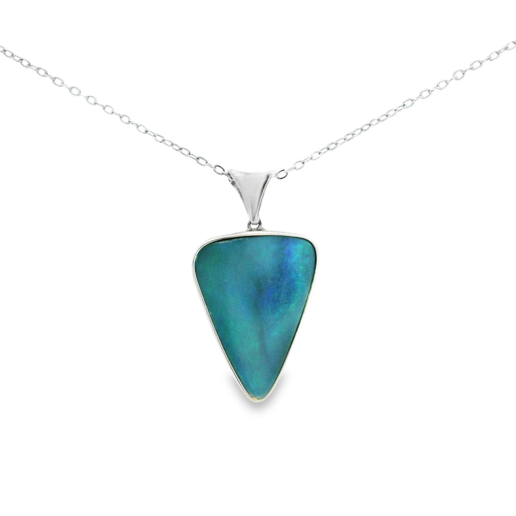 Australian Doublet Opal Pendant Set in Sterling Silver