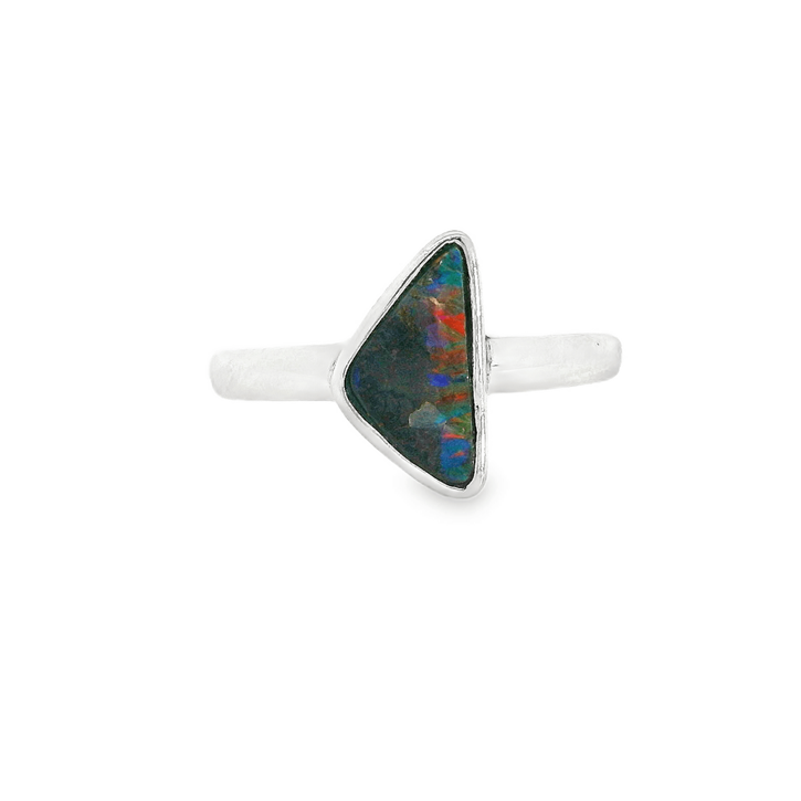 Australian Opal Boulder Ring set in Sterling Silver