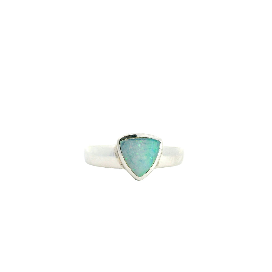 Australian Doublet Opal Ring Set in Sterling Silver