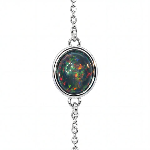 Triplet Opal Bracelet in Stainless Steel - Multicolour