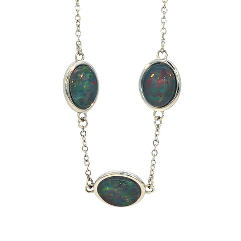 Triplet Opal Bracelet in Stainless Steel - Multicolour