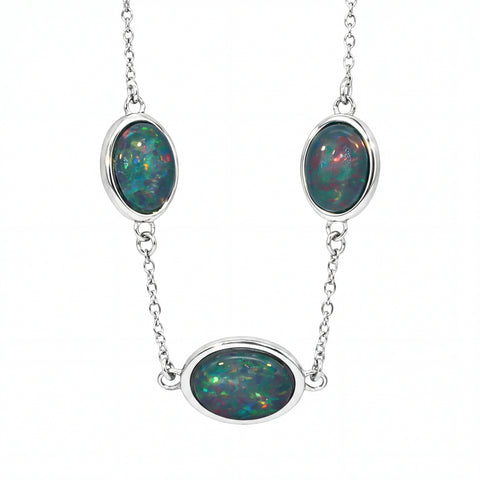 Triplet Opal Bracelet in Stainless Steel - Multicolour