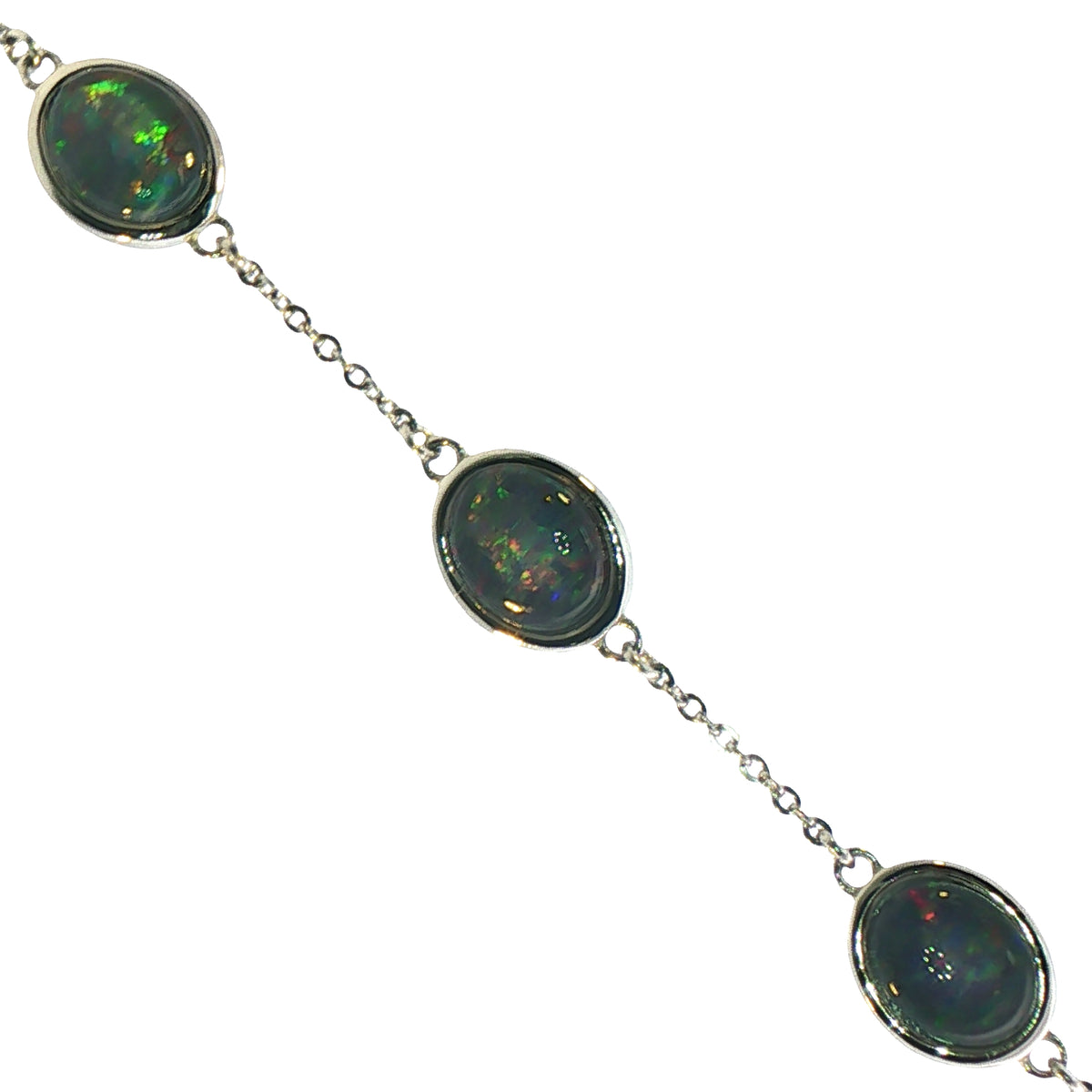 Triplet Opal Bracelet in Stainless Steel - Multicolour