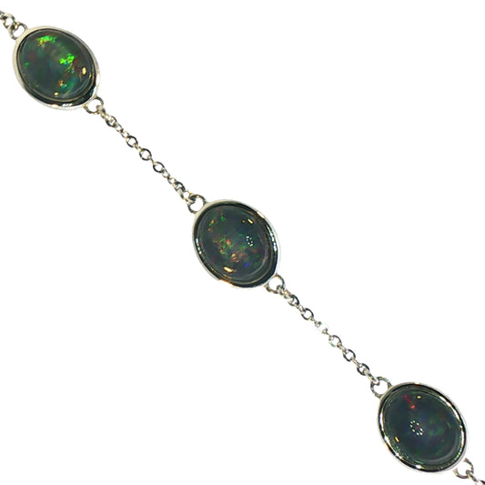 Triplet Opal Bracelet in Stainless Steel - Multicolour