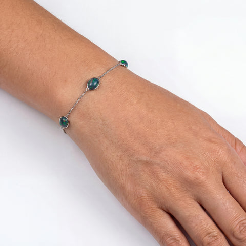 Triplet Opal Bracelet in Stainless Steel - Multicolour