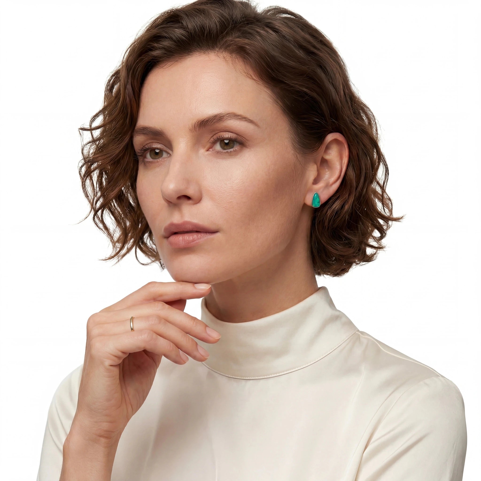 Australian Doublet Opal Earrings 25x15mm Green Blue Gold Plated Sterling Silver - Australian Opal Cutters and Pearl Divers