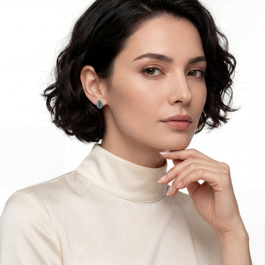 Australian Doublet Opal Earrings 24x13mm Deep Green Gold Plated Sterling Silver | Australian Opal Cutters