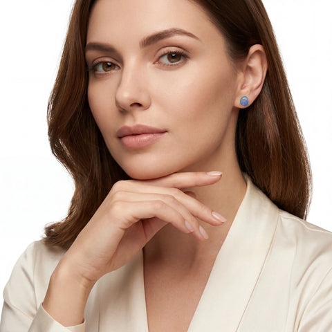 Australian Doublet Opal Earrings Pink Green Blue Gold Plated Sterling Silver - Australian Opal Cutters and Pearl Divers