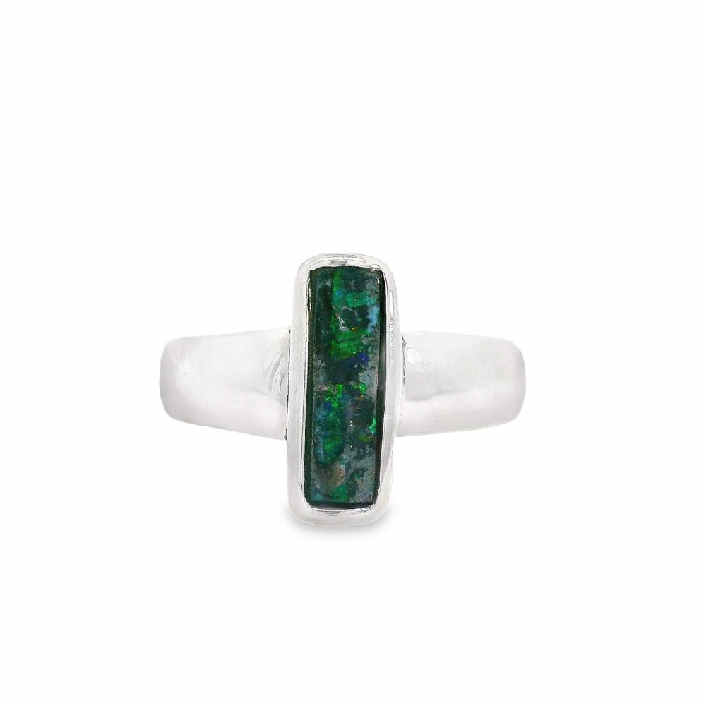 Australian Boulder Opal Ring Set in Sterling Silver