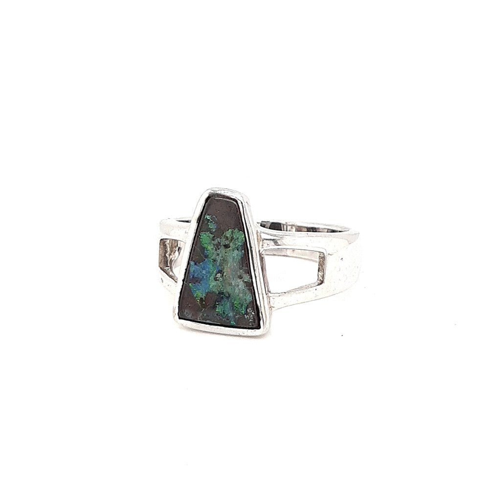 Australian Opal Boulder Ring set in Sterling Silver