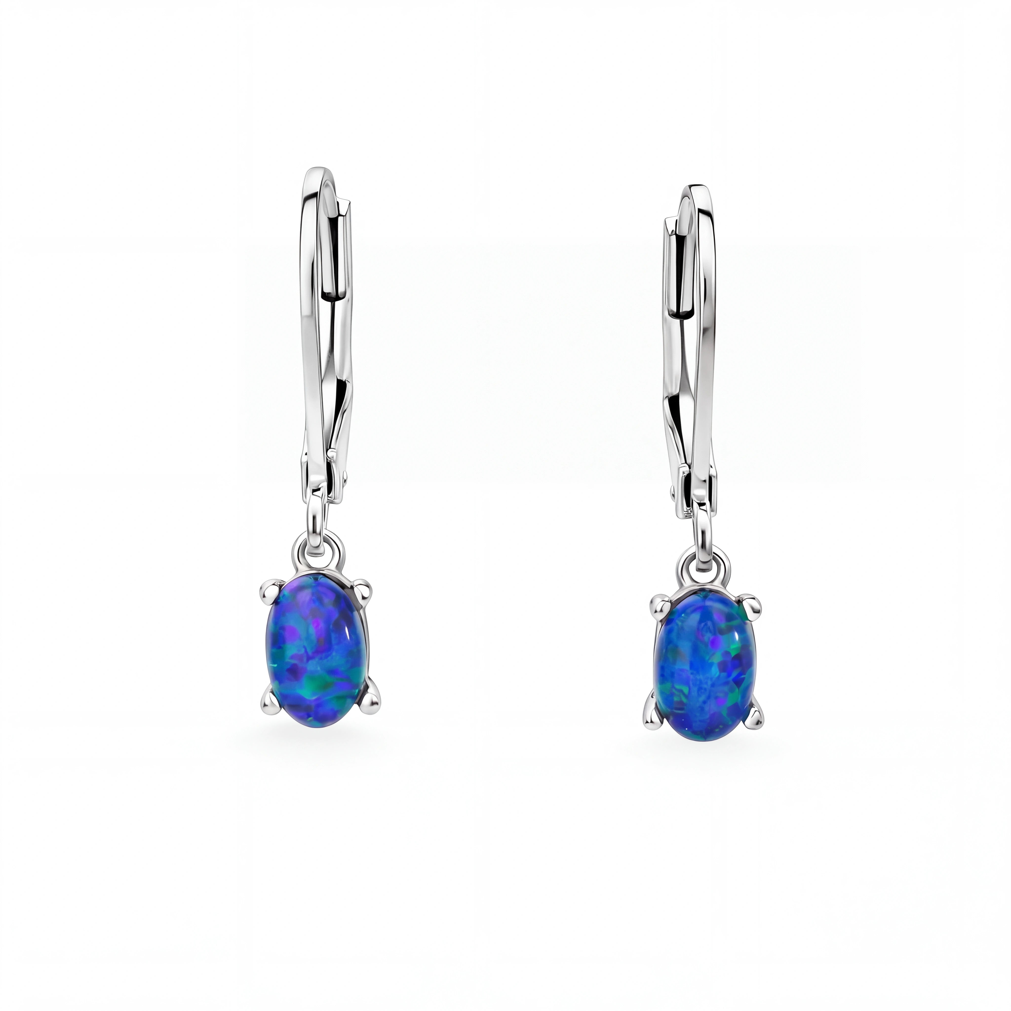Black Opal Ring & Triplet Opal Earrings Set - Australian Opal Cutters and Pearl Divers