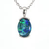 Triplet Opal Pendant in Stainless Steel - Australian Opal Cutters and Pearl Divers