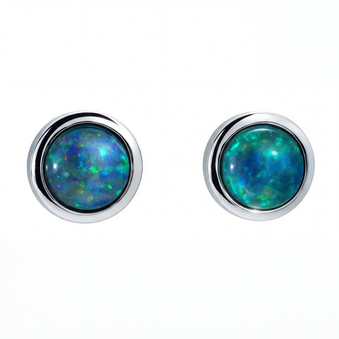Triplet Opal Earrings in Stainless Steel
