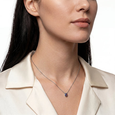 Triplet Opal Pendant in Stainless Steel - Multicolour