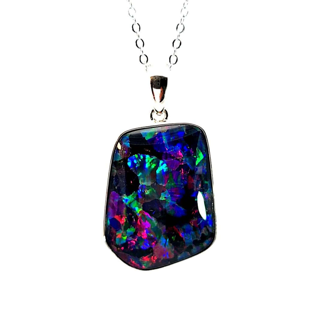 Australian Opal Triplet Pendant set in Sterling Silver