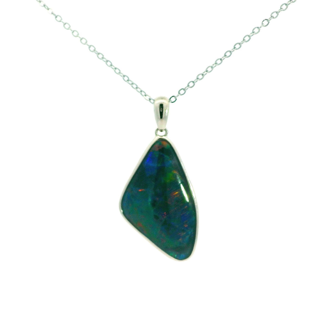 Australian Opal Triplet Pendant set in Sterling Silver