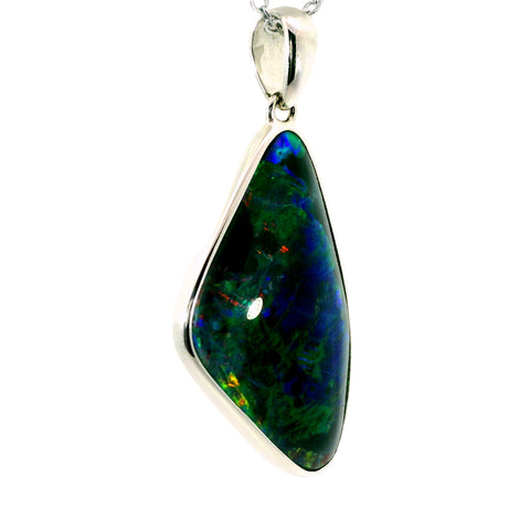 Triplet Opal Pendant in 925 Sterling Silver - Multicolour