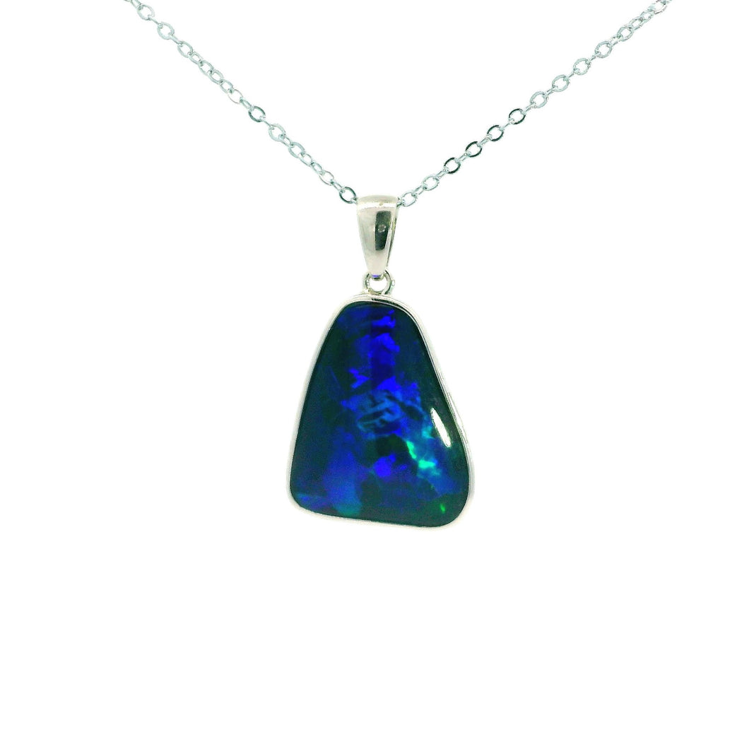 Australian Opal Triplet Pendant set in Sterling Silver