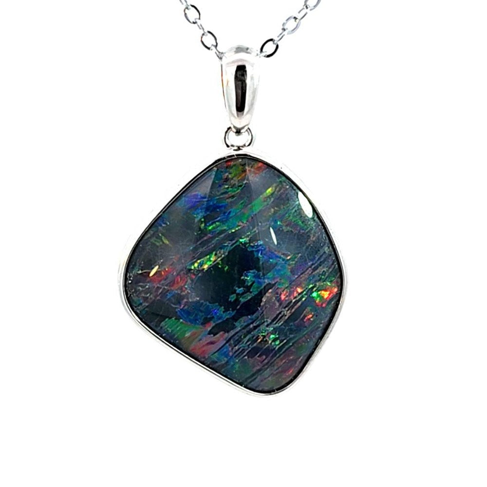 Australian Opal Triplet Pendant set in Sterling Silver