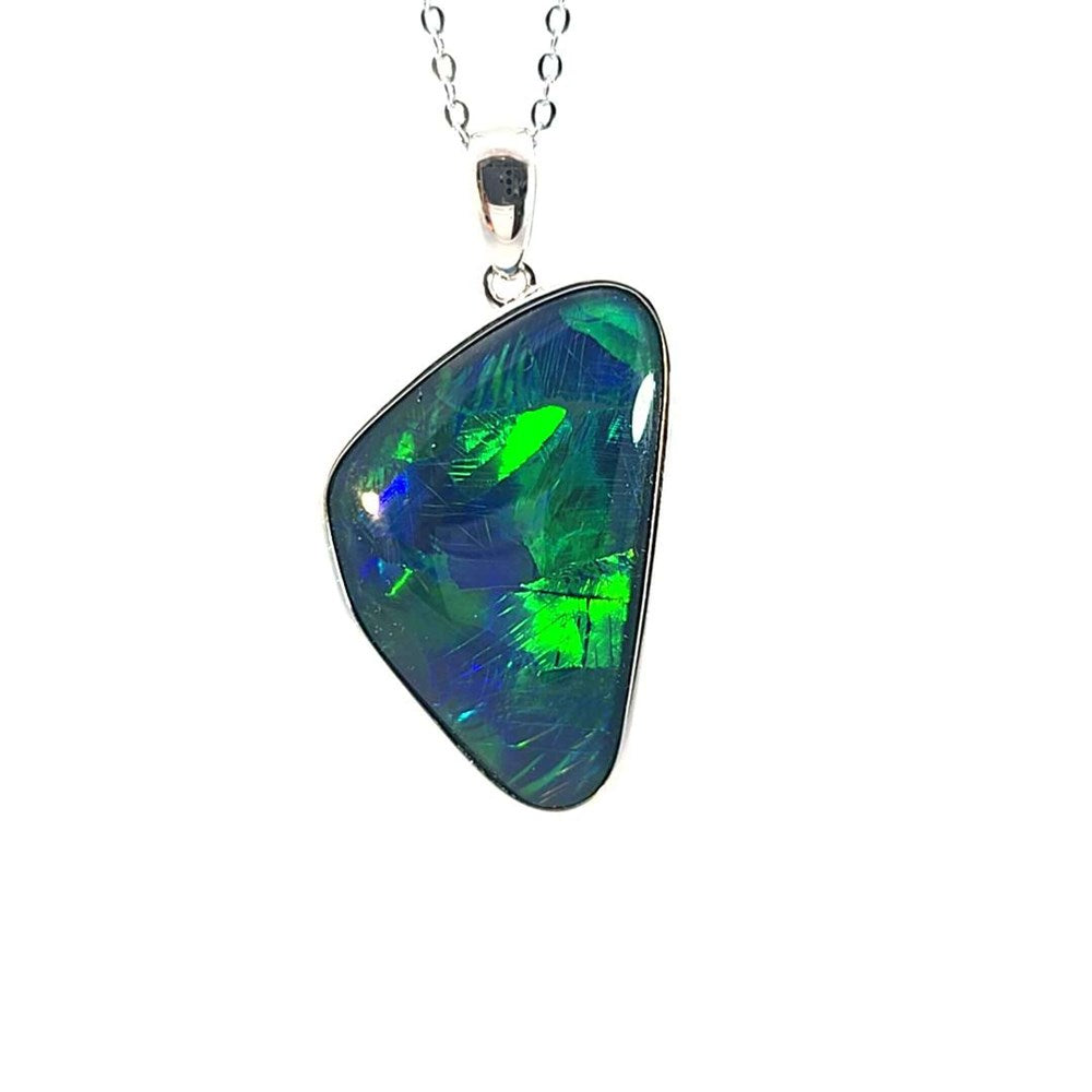 Australian Opal Triplet Pendant set in Sterling Silver