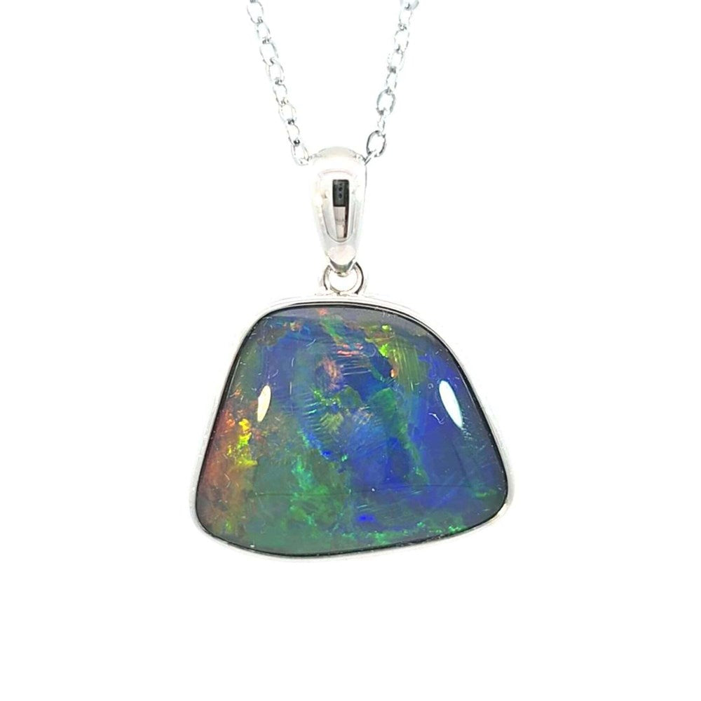 Australian Opal Triplet Pendant set in Sterling Silver