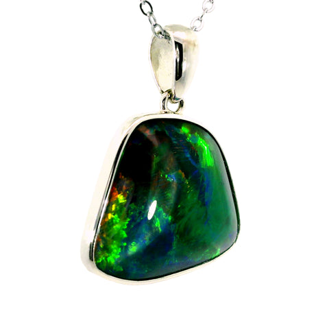 Triplet Opal Pendant in 925 Sterling Silver - Multicolour