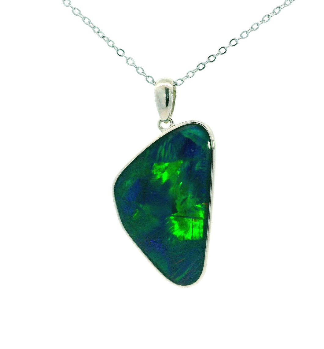 Australian Opal Triplet Pendant set in Sterling Silver