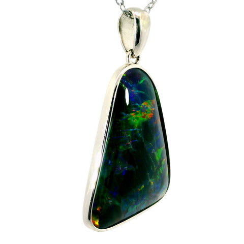 Triplet Opal Pendant in 925 Sterling Silver - Multicolour