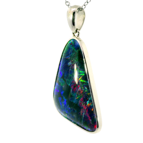 Triplet Opal Pendant in 925 Sterling Silver - Multicolour